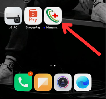 Ikon NirwanaHRIS sudah berada di layar utama Android